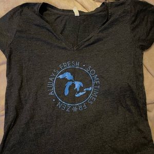Michigan Great Lakes V-neck T-shirt